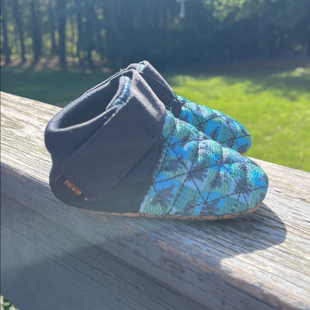 Teva Baby Toddler Reember Dinoster Bootie Blue Dino Size 2/3